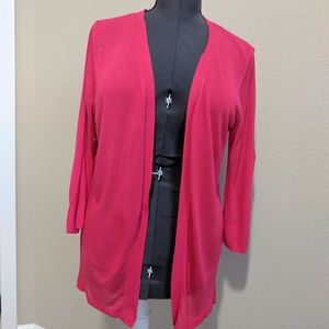 Roz&ALI light weight open front sweater.  Size L